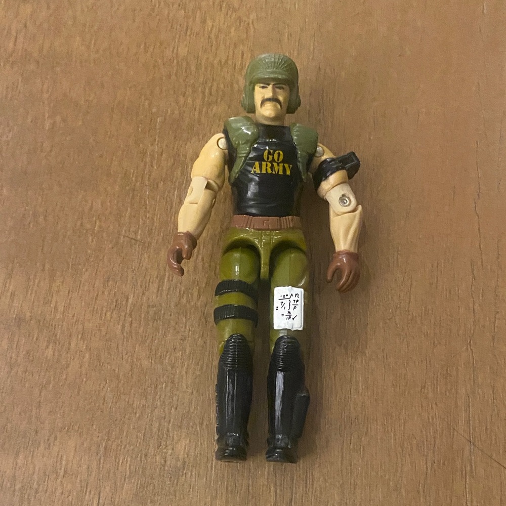 1989 G.I. Joe "Backblast" action figure, known as the "Real American Hero"